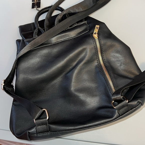 NWT London Fog Alice Quilted Backpack BLACK main image 6